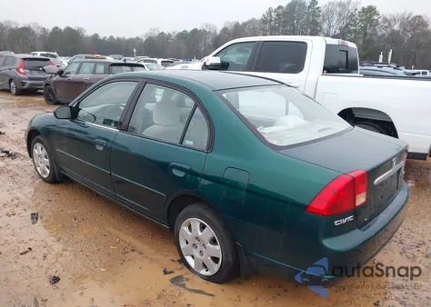 2002 Honda Civic Ex z USA, uszkodzony, nr VIN 1HGES26772L006655